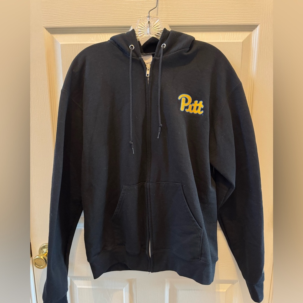 Black Pitt Zip-Up Champion Hoodie - Medium